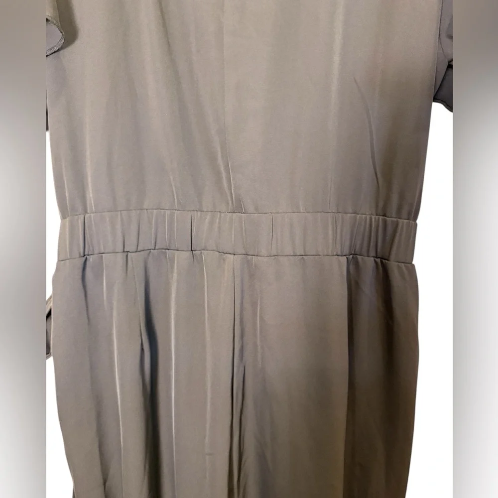 Halara Women’s Black Short Sleeve Wide Leg Wrap Jumpsuit Sz XL - Picture 7 of 16
